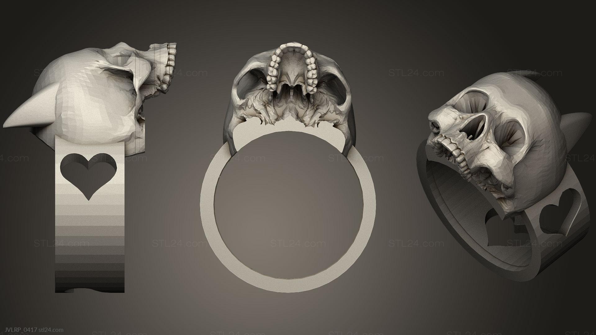 3D model (stl) Jojos Bizarre Adventure Yoshikage Kiras Killer Queen Skull  Ring